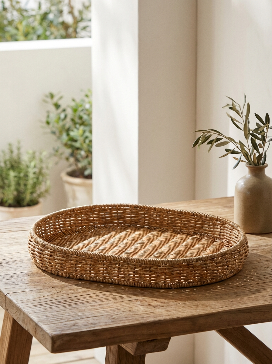 Dining Accessories Bread Basket | Oval Rattan Style