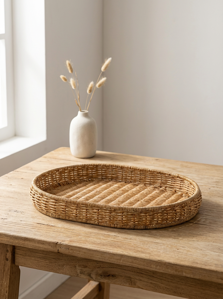 Dining Accessories Bread Basket | Oval Rattan Style