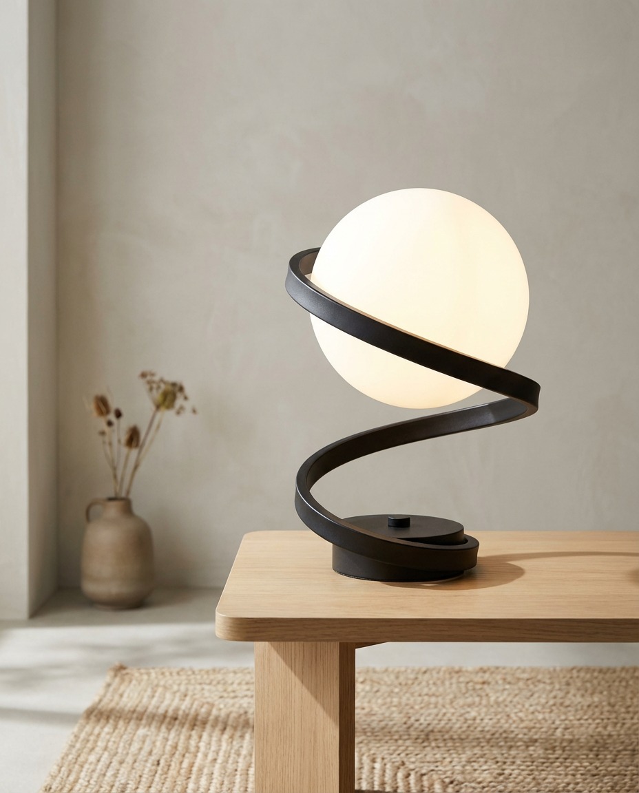 Table Lamps Globe Bedroom | Spiral