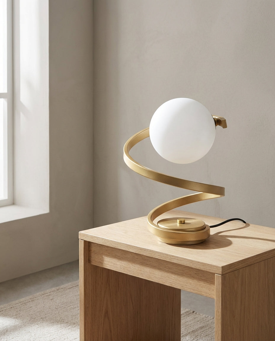 Table Lamps Globe Bedroom | Spiral