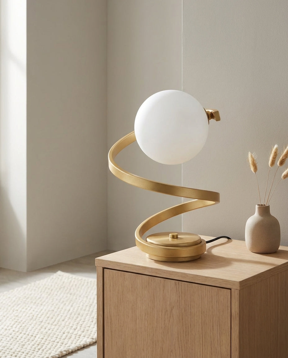 Table Lamps Globe Bedroom | Spiral